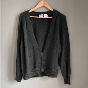 J. Jill Dark Green Cardigan Sweater